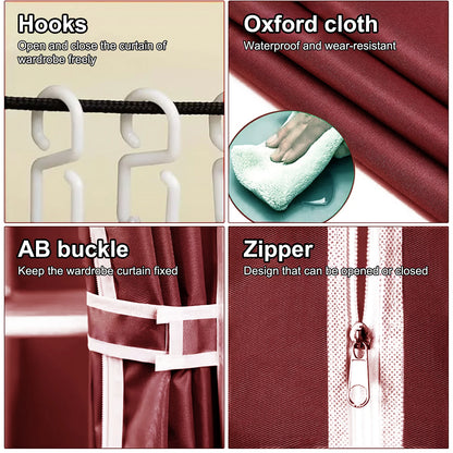 51" Dustproof Closet Wardrobe Organizer Multi-layer Rack