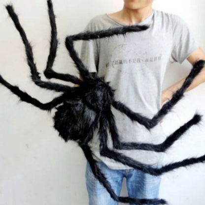 Large Fake Hairy Spider Halloween Decor Outside