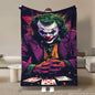 Warm Soft Clown Joker Flannel Throw Blanket