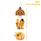 Happy Thanksgiving Day Door Banner Autumn Wreath