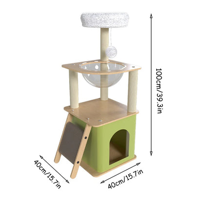 Cat Tree with Cat Condos, Space Capsule