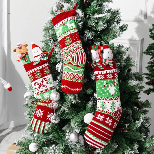 18” Christmas Stockings Large Size Rustic Cable