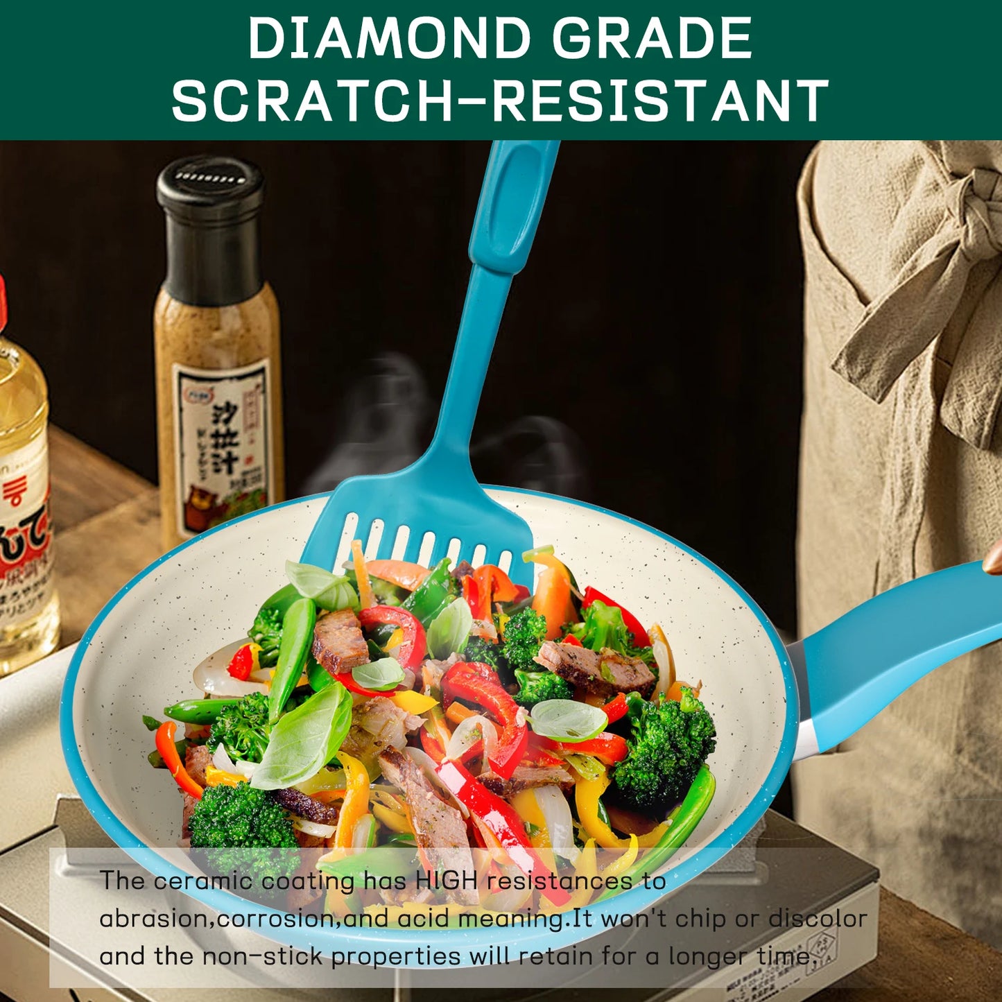 Outdoor 13-Piece Luxury Non-Stick Cookware Set