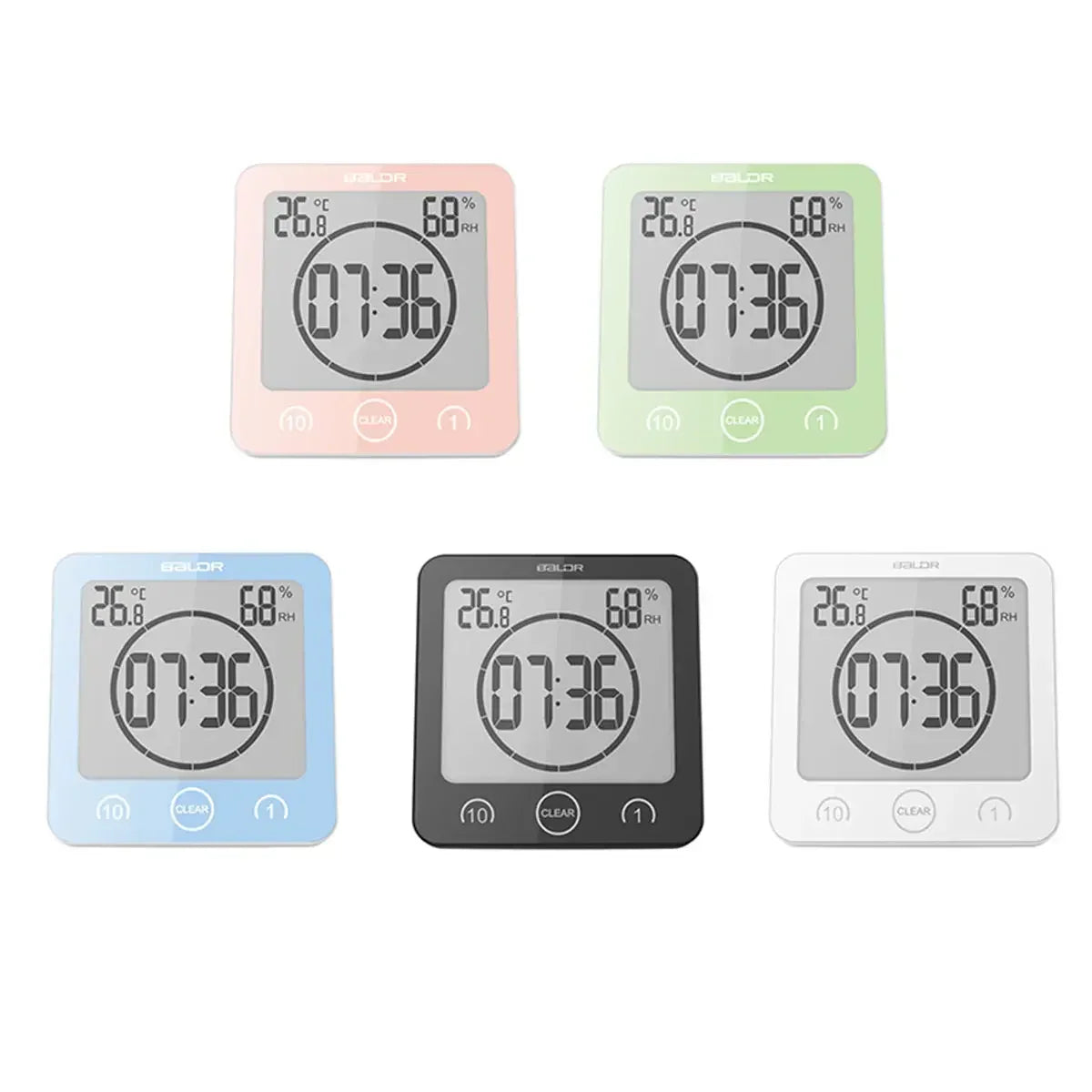 Bathroom Digital Clock Waterproof Shower Timer