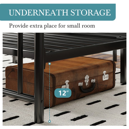 Iron-Art Victorian Style Metal Platform Bed Frame