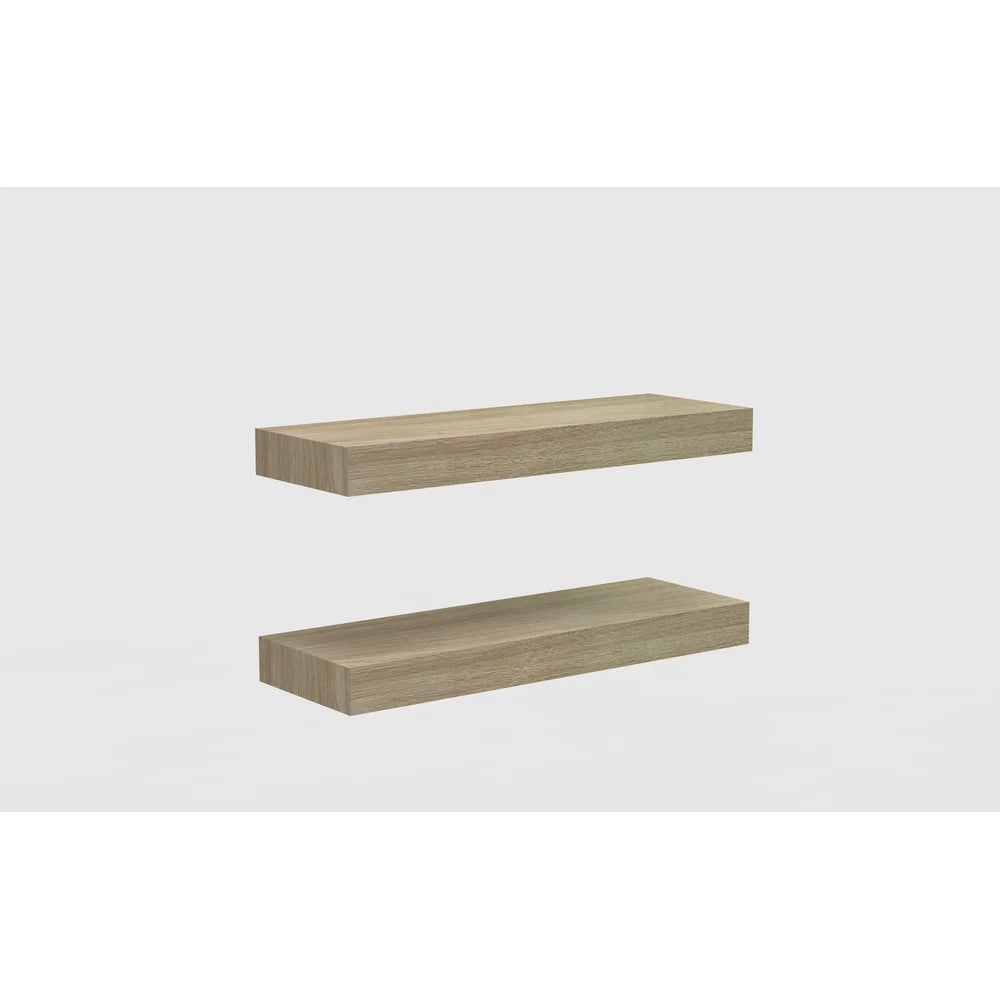 Decorative Wall Natural Wood Floating Shelves Set