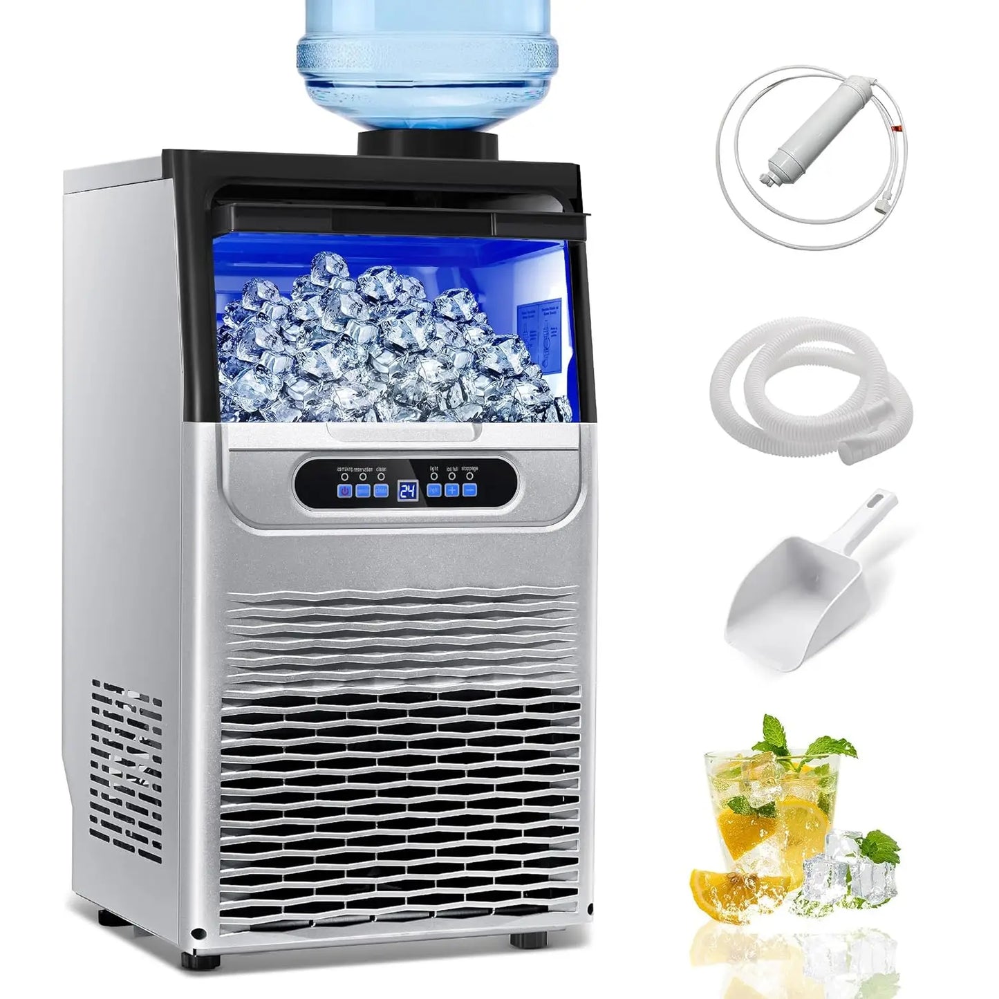 Tap or Barreled Water Ice Maker Machine