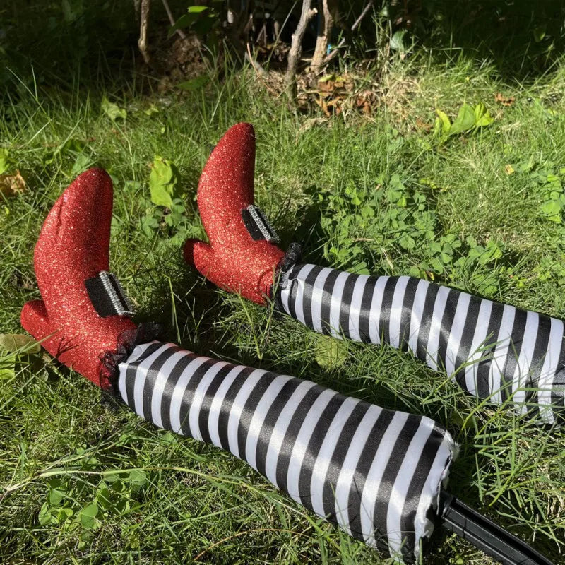 Halloween Upside Down Evil Witch Legs Props