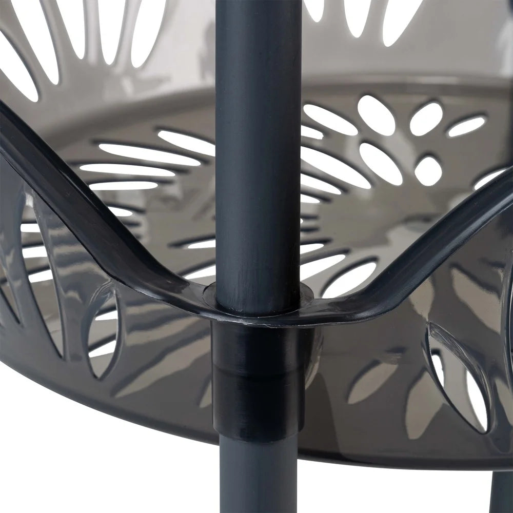 4 Tier Plastic Basket Free Standing Storage Shelf