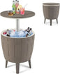 All-Weather Outdoor Cooler Patio Bar Side Table