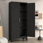 Metal Pantry Cabinet, 2 Doors, Adjustable Shelves
