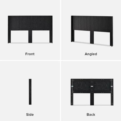 Modern Farmhouse Wall-Mounted Fluted Wood Headboard