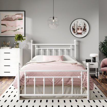 Iron-Art Victorian Style Metal Platform Bed Frame