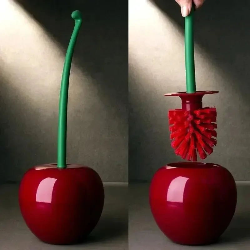 Red Toilet Brush Creative Lovely Cherry Shape